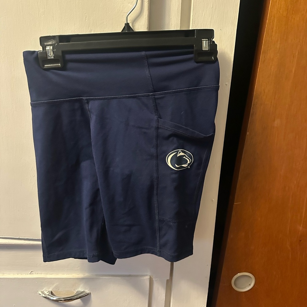 Navy Blue Athletic Shorts with Penn State Logo